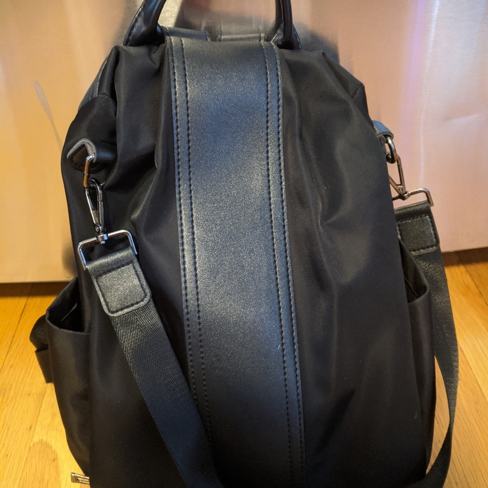 Black anti-theft backpack